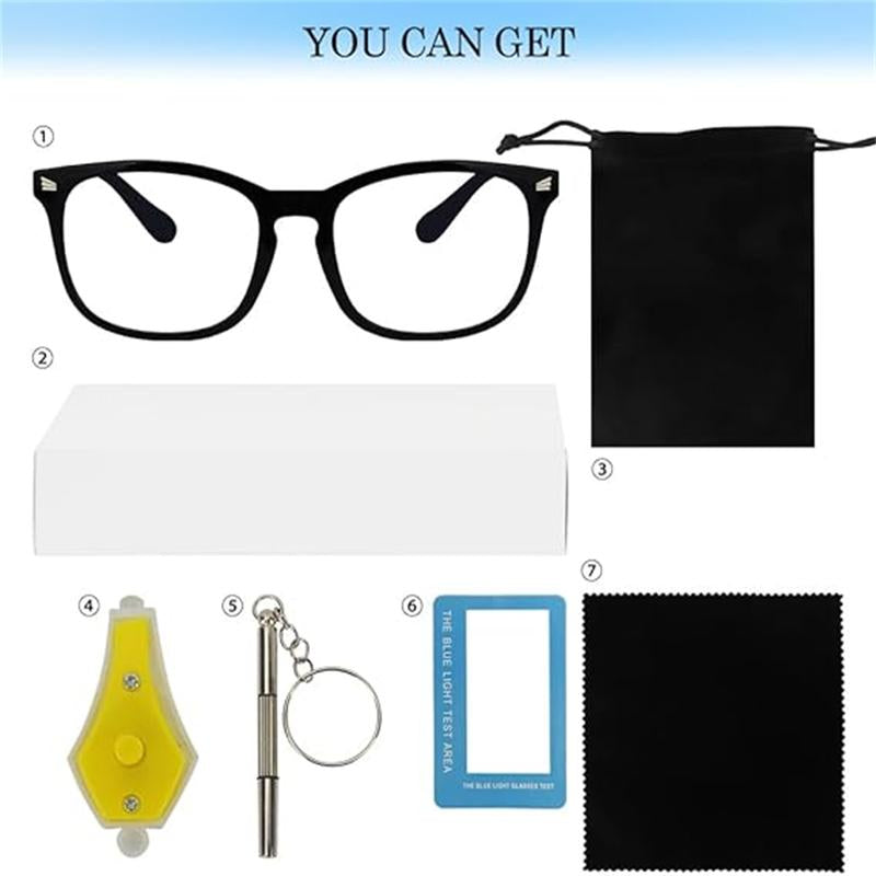 2025 Blue Light Gaming Glasses -- Lightweight Eyeglasses for Men Women -- Fashion Glasses for Daily Use