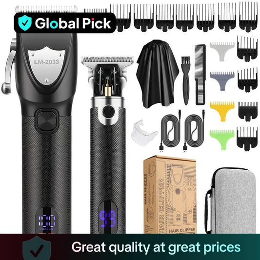 Electric Hair Trimmer, 1 Set Multifunctional Portable Rechargeable Hair Trimmer Shaver for Men, Barber Clippers for Men, Hair Clippers, Professional Cordless Hair Clipper for Men Trimmers for Men, Shaver for Men, Barber Equipment